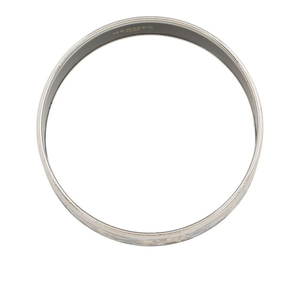 Hermes Printed Enamel Wide Bangle - Picture 2 of 4